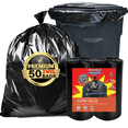 thumbnail image 1 of MoonSun Trash Bags 40-45 Gallon 2.0 Mil 50 Count Large Garbage Bags Black, Heavy Duty Garbage Can Liners Outdoor Indoor, 1 of 8