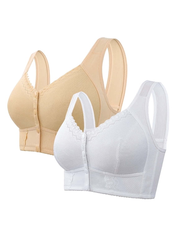 Moona Bra For Senior Front Closure Breathable Bra For Seniors Wirefree Bras For Older Women