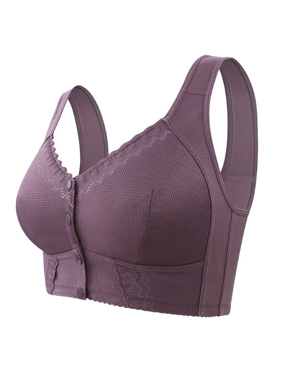 Moona Bra For Senior Front Closure Breathable Bra For Seniors Wirefree Bras For Older Women