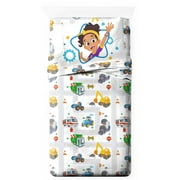 Moonbug Blippi How Does This Work 4 Piece Full Size Kids Sheet Set