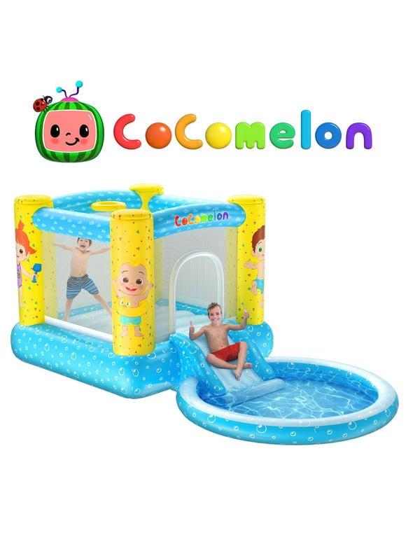 Moonbug Cocomelon Inflatable Bouncer with Slide & Pool