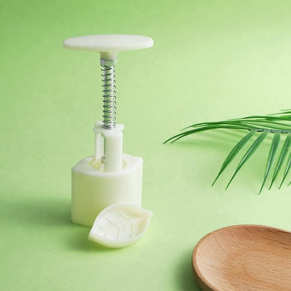 Mooncake Mold Leaf Molds 30g Cookie Stamp Cutter 3D Leaf Shaped Hand Press Mould