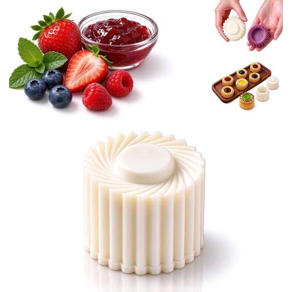 Mooncake Mold Sunflower Pattern Double Ended Hand Press Pastry Stamp