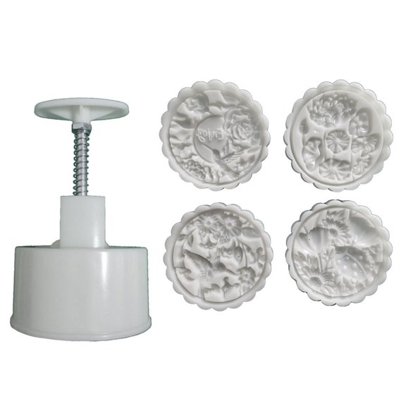 Mooncake Mould DIY Hand Pressure Fondant Decorations Tools Moon Cake Mold