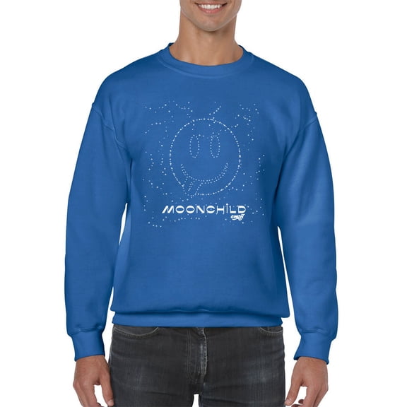 Moonchild Emoji - Cosmic Smiley Starry Night Men's Sweatshirt