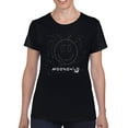 thumbnail image 1 of Moonchild Emoji - Cosmic Smiley Starry Night Women's T-shirt, 1 of 4