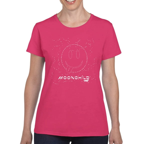 Moonchild Emoji - Cosmic Smiley Starry Night Women's T-shirt