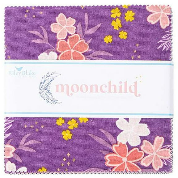 Moonchild Riley Blake Stacker by Fran Gulick of Cotton & Joy; 42 - 5" Precut Fabric Quilt Squares