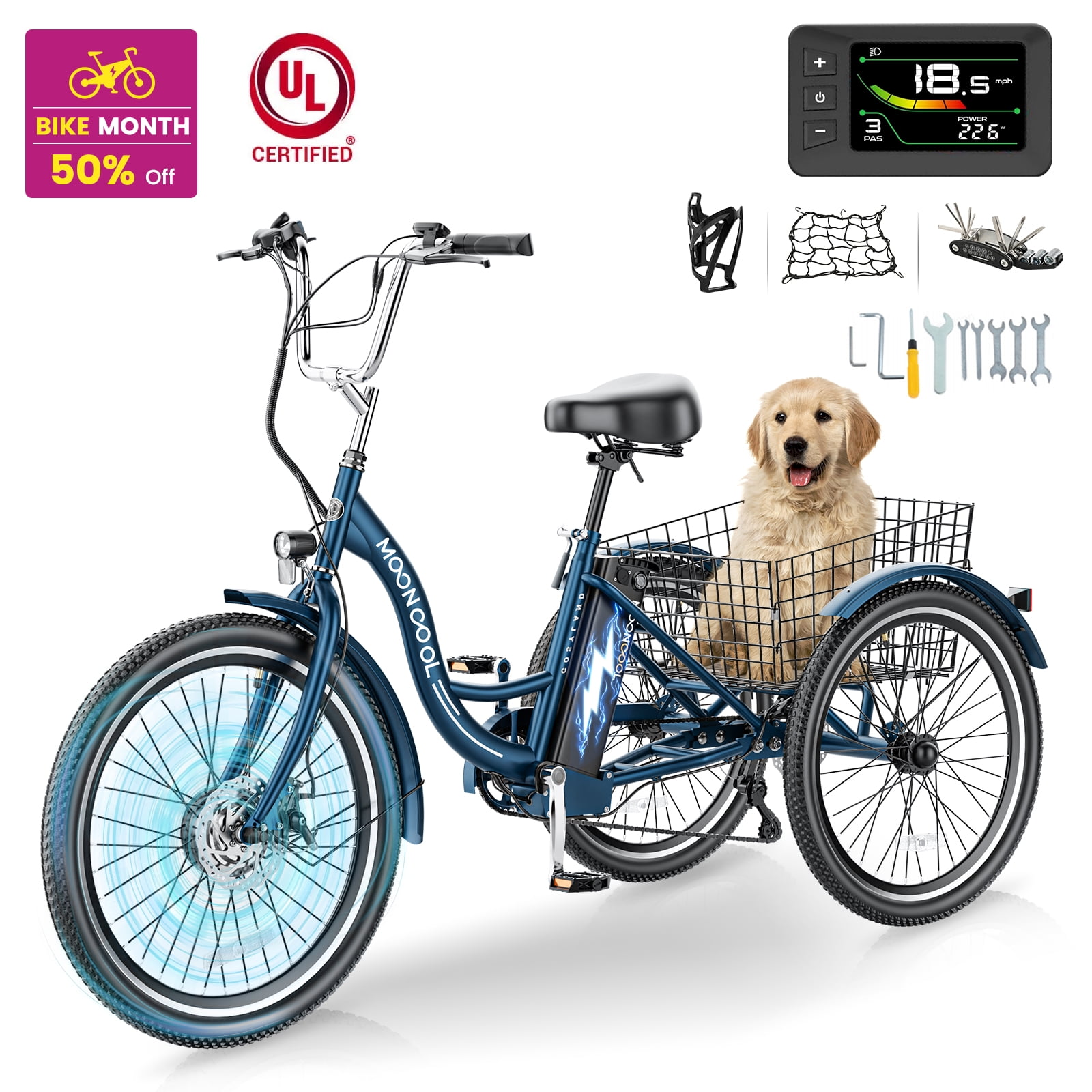 Mooncool 24″ 26″ 3 Wheel Ele…