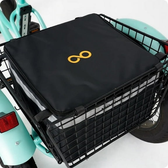 MOONCOOL 40L Tricycle Rack Bag, suitable for MC350 Fat20 & all non-electric tricycles ,Waterproof 600D Polyester Bag for Etrike's Basket, Velcro Quick Release Design Cycling Pannier Trunk Carrier