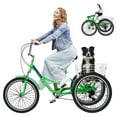 thumbnail image 1 of Mooncool Adult Folding Tricycle 7-Speed, Adult Trikes 26 inch Wheel Cruiser Bike with Cargo Basket, Foldable Tricycle for Adults, Women, Men, Seniors Exercise Shopping, 1 of 7