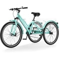 thumbnail image 1 of Mooncool Mountain Tricycle for Adults, 7 Speed Three Wheel Bike, 24/26/27.5 Inch Adults Trikes with Shopping Basket, Exercise Men's Women's Tricycles, 1 of 6