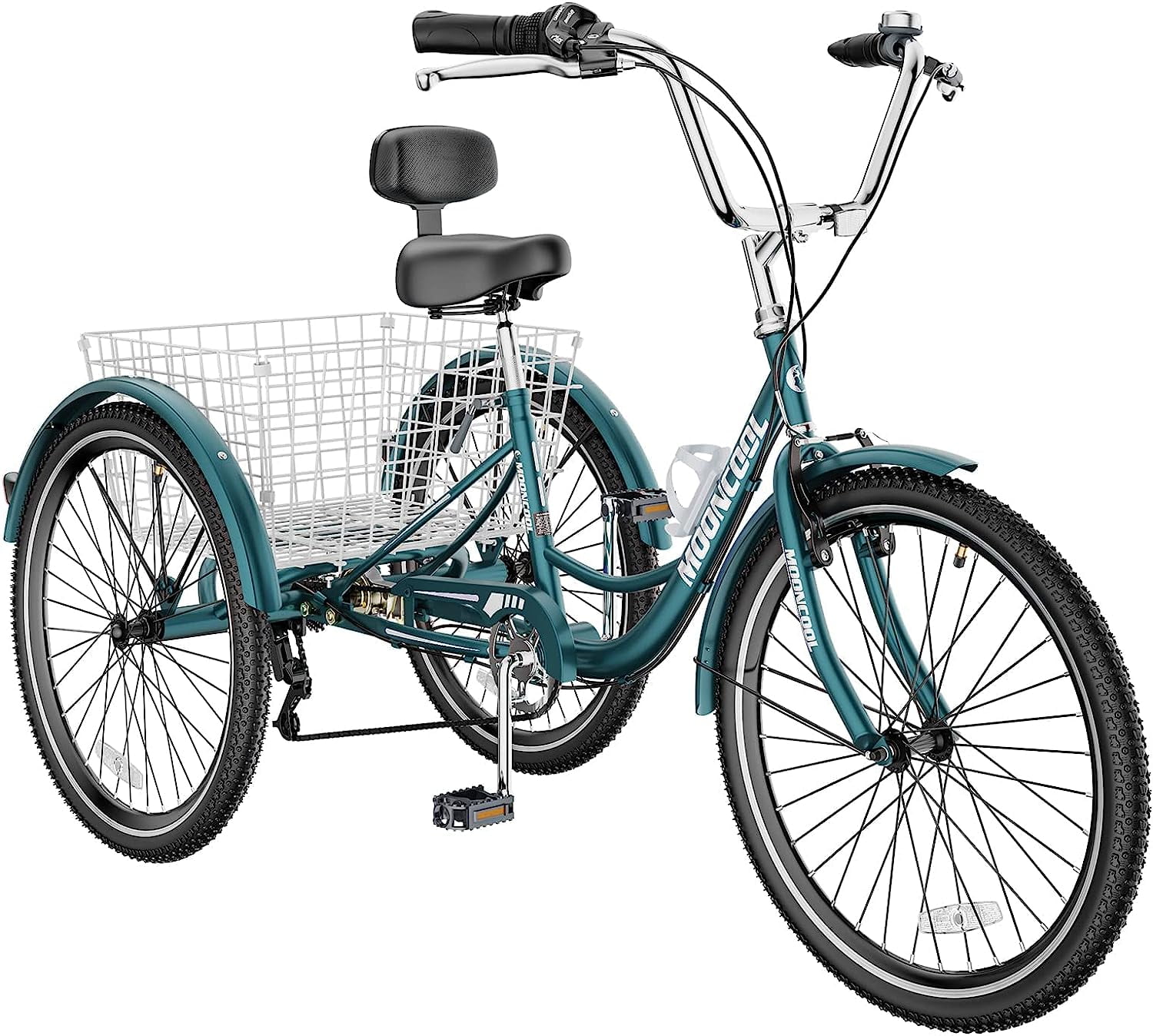 Mooncool 7 Speed Adult Tricycle 20 24 26 inch Iron Frame Large Basket For Exercise Outdoor Activities Walmart