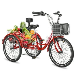 Royal London V2 Adult Tricycle 3 Wheeled Trike Bicycle w Wire Shopping Basket Silver Walmart