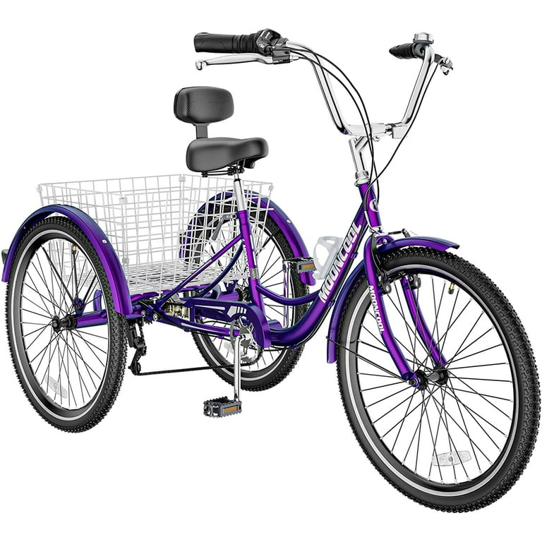 Mooncool Adult Tricycle 20 24 26 inch 7 Speed Three Wheel Bicycle