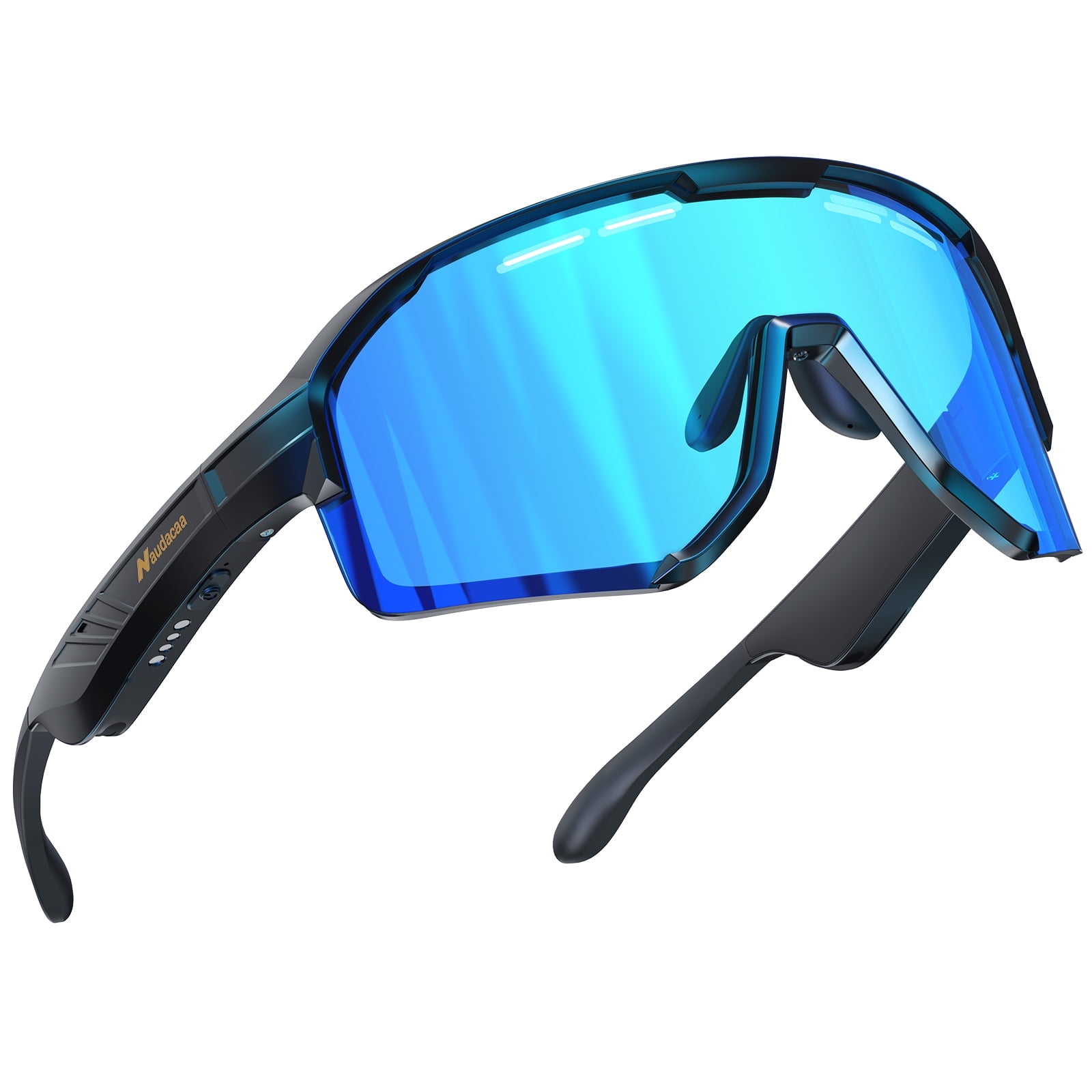 Polarized Sport Sunglasses Wrap Around Design TR90 Material Matte Black Classic TR90 Rectangle Polarized Sunglasses with  main image 2