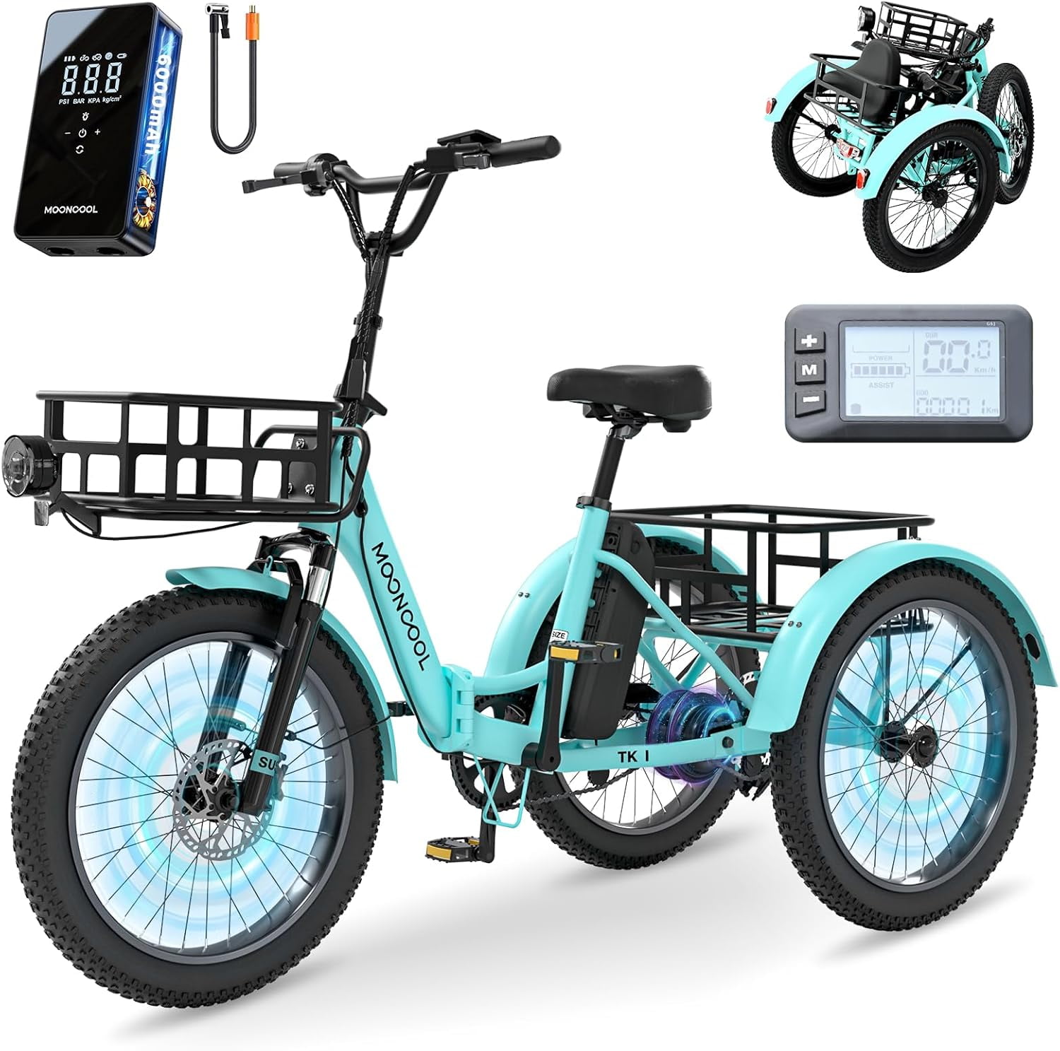 Battery powered 3 wheel bike hotsell