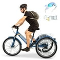 thumbnail image 1 of Mooncool Mountain Tricycle for Adults, 7 Speed Three Wheel Bike, 24/26/27.5 Inch Adults Trikes with Shopping Basket, Exercise Men's Women's Tricycles, 1 of 10