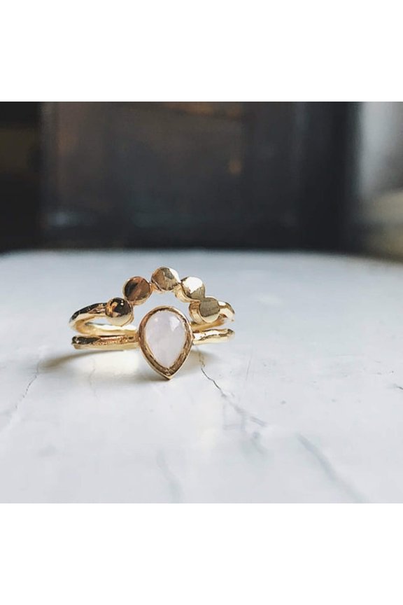 Moondrop Moonstone Ring