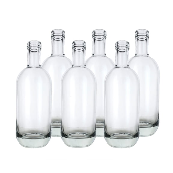 Moonea Flint Bar Top Spirit Bottles - Pack of Six Bottles