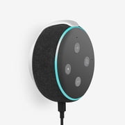 Moonet Wall Mount Holder for Echo Dot 3rd Generation Without Messy Wires for Dot3rd Gen Smart Speakers with Sticking Tape and Drill NailWhite, 1Pack