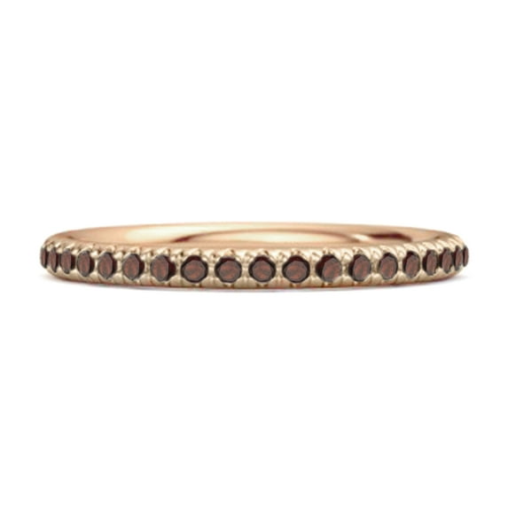 Mooneye 0.40Ctw Natural Garnet Stackable Women Gifts Ring Gift Her 925 Sterling Silver Rose Plated