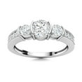 thumbnail image 1 of Mooneye 0.60 ctw Moissanite Diamond E Color VS1 Clarity 925 Sterling Silver Women Gifts Ring, 1 of 4