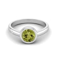thumbnail image 1 of Mooneye 0.85 Ctw Round 925 Sterling Silver Peridot Solitaire Women Valentines Day Gifts Promise Ring, 1 of 3