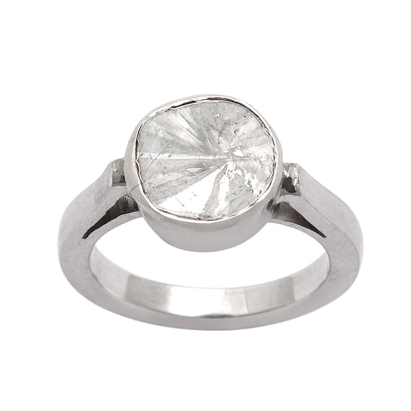 Mooneye 1.00 CTW Natural Men Diamond Polki Solitaire Ring 925 Sterling Silver Gifts Jewelry