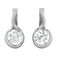 thumbnail image 1 of Mooneye 1.10 Ctw Round Moissanite Diamond 925 Sterling Silver English Lock Stud Women Gifts Earrings, 1 of 4