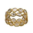 thumbnail image 1 of Mooneye 2.00 CTW Diamond Polki Multi Band Eternity Women Gifts Ring 925 Sterling Silver Gold Plated, 1 of 5