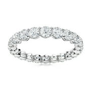 Mooneye 2.20 Ctw Moissanite Diamond 925 Sterling Silver Eternity Stackable Women Gifts Ring