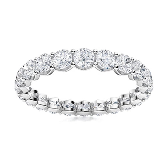 Mooneye 2.20 Ctw Moissanite Diamond 925 Sterling Silver Women Valentines Day Gifts Eternity Ring