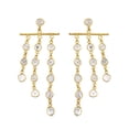 thumbnail image 1 of Mooneye 3.00 CTW Natural Diamond Polki 925 Sterling Silver Gold Plated Women Gifts Dangles Earrings, 1 of 5