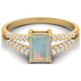 thumbnail image 1 of Mooneye 7X5mm Opal 925 Sterling Sterling Silver Gold Vermeil Solitaire Women Valentine Ring, 1 of 8