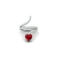 thumbnail image 1 of Mooneye 7mm Heart Shape Wrap Bypass Ring Ruby 925 Sterling Silver Women Valentines Day Gift Rings, 1 of 6