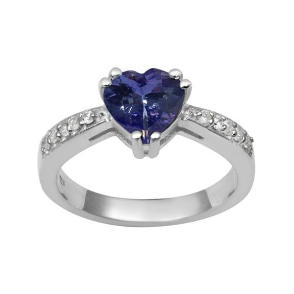 Mooneye 8 mm Tanzanite 925 Sterling Silver Solitaire Women Valentines Day Gifts Ring