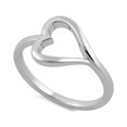 Mooneye 925 Sterling Silver Oxidized Platinum Plated Heart Women
