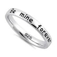 thumbnail image 1 of Mooneye 925 Sterling Silver Platinum Plated Be Mine Forever Women Valentines Day Gifts Ring, 1 of 2