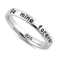 thumbnail image 1 of Mooneye 925 Sterling Silver Platinum Plated Be Mine Forever Women Valentines Day Gifts Ring, 1 of 2