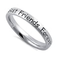 thumbnail image 1 of Mooneye 925 Sterling Silver Platinum Plated Best Friends Forever Women Valentines Day Gifts Ring, 1 of 2