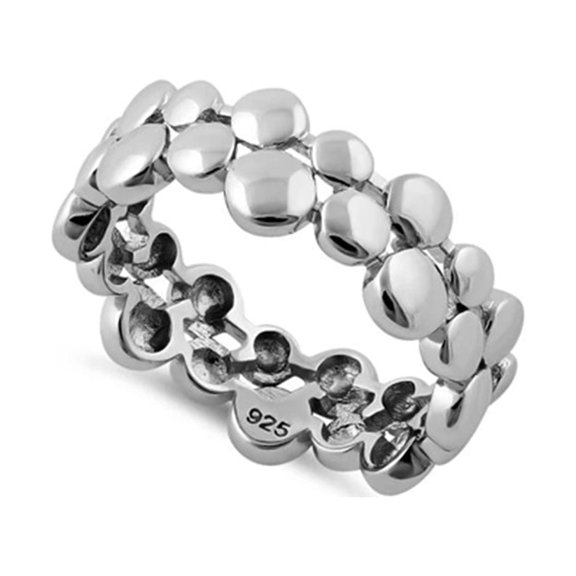 Mooneye 925 Sterling Silver Platinum Plated Bubbles Women Valentines Day Gifts Ring