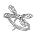 thumbnail image 1 of Mooneye 925 Sterling Silver Platinum Plated Dragonfly Nature Women Valentines Day Gifts Ring, 1 of 2