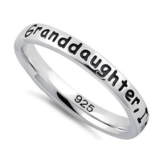 Mooneye 925 Sterling Silver Platinum Plated Granddaughter i m So Glad You Re Mine Women Valentines Day Gifts Ring