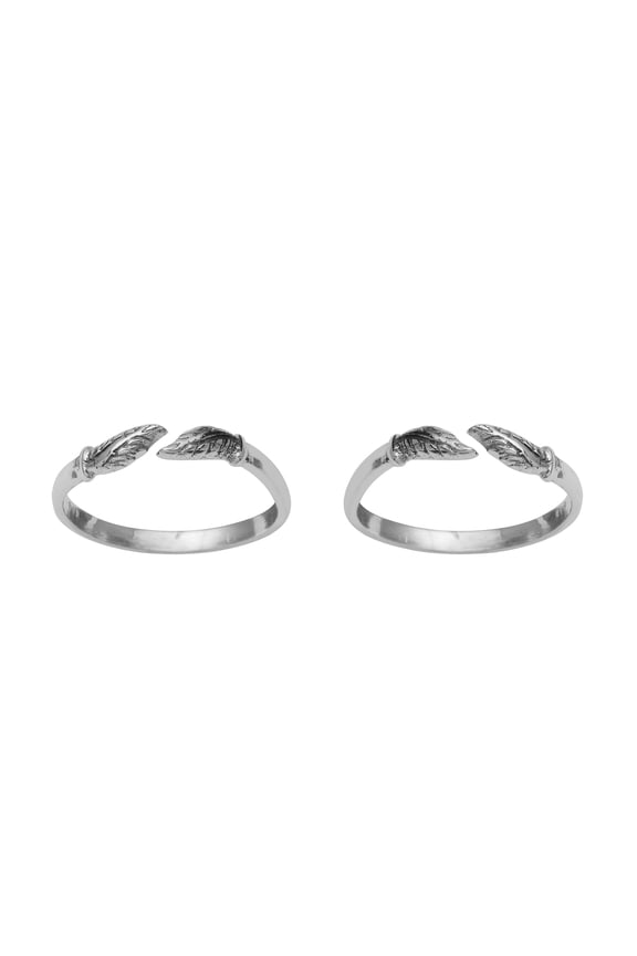 Mooneye 925 Sterling Silver Toe Rings Open Adjustable Toe Ring Gift For Women