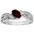 thumbnail image 1 of Mooneye Cluster 6X4 mm Oval Natural Garnet 925 Sterling Silver Valentines Day Gifts Ring, 1 of 2