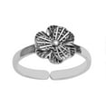 thumbnail image 1 of Mooneye Floral Oxidized Plated Toe Ring For Women 925 Sterling Silver Adjustable Comfortable Toe Ring, 1 of 3