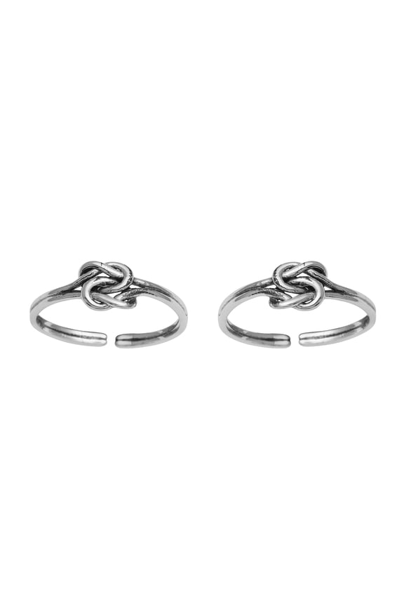 Mooneye Infinity Knot Open Adjustable Comfortable Toe Ring 925 Sterling Silver