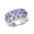 thumbnail image 1 of Mooneye Oval Tanzanite Gemstone 925 Sterling Silver Cluster Mother's Day Gift Ring, 1 of 3