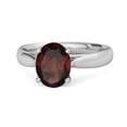thumbnail image 1 of Mooneye Single Stone 1.50 Ctw Garnet 925 Sterling Silver Stackable Women Valentines Day Gifts Ring, 1 of 3